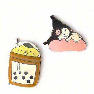 NEW - SANRIO Enamel Jewelry Metal Pin Accessorie Brooch Set (2 PC)